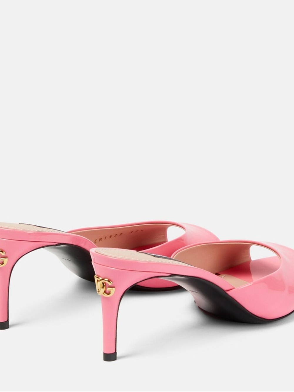 Dolce & Gabbana Hot Pink Patent Peep-Toe Mule Heels - Picture 4 of 4